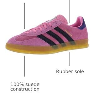 Adidas Gazelle Kids Pink W/ Blue Stripes